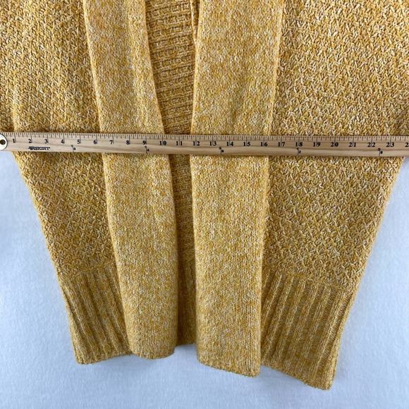 Anthropologie Angel of the North Yellow Open Front Cardigan Sz Large - Picture 4 of 8